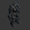Futuristic Robot Character Design With Metallic Armor And Blue Light Details