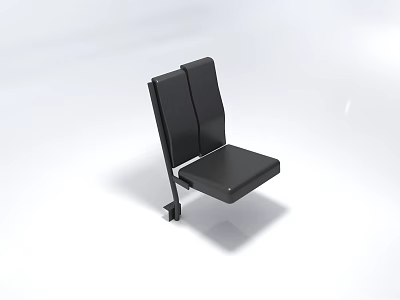 Modern Black Leather Single Sofa With Sleek Backrest And Armrest Design 3d model