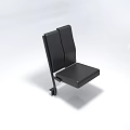 Modern Black Leather Single Sofa With Sleek Backrest And Armrest Design