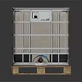 Industrial Plastic IBC Container With Metal Cage Wooden Pallet And Blue Top Cap