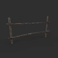 Rustic Wooden Fence With Crossed Slats And Natural Wood Finish