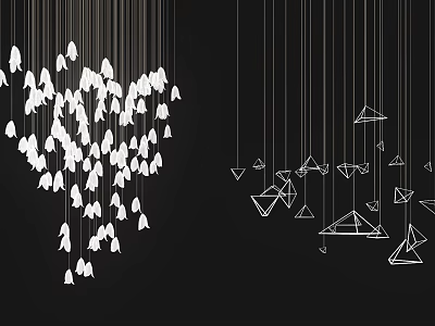 Modern chandelier 3d model