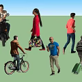 Many characters 3d model
