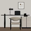 Modern Middle Ancient Desk Computer Desk Table 3d model