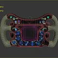 Professional Racing Steering Wheel With Colorful Buttons Paddles Control Panel And Carbon Fiber Design
