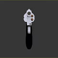 Silver Metallic Revolver Firearm With Black Grip And Classic Design Features