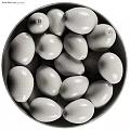 Fresh Ripe Black Olives Arranged in Golden Brass Bowls for Decorative