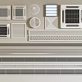 Different Types of Air Conditioner Vents with Various Shapes and Grille Designs