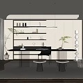 Modern study 3d model