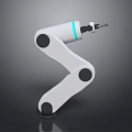 Industrial White Robotic Arm Equipment With Articulated Joints And Tool Attachment