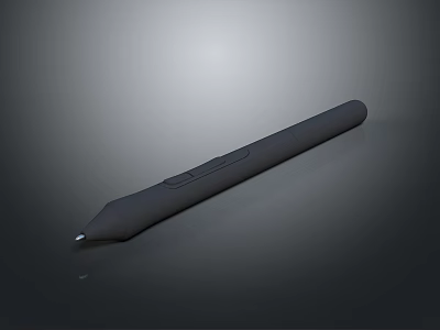 Black Stylus Pen For Digital Devices With Ergonomic Design And Smooth Touch 3d model