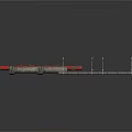 Industrial Red Coated Metal Pipes And Strip Tools With Nails In Different Lengths