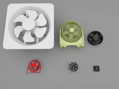 Air Conditioner Vents With Various Types Different Colors And Small Design Options 3d model