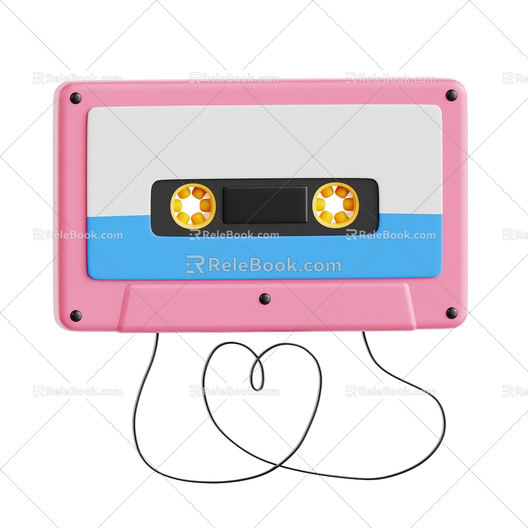 Modern Tape Music Player Cartoon Tape 3d model