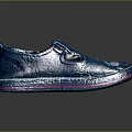 Comfortable Traditional Blue Cloth Shoes with Embroidered Floral Patterns for Daily Use