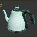 Shiny Silver Teapot with Black Handle and Reflective Surface for Daily Use
