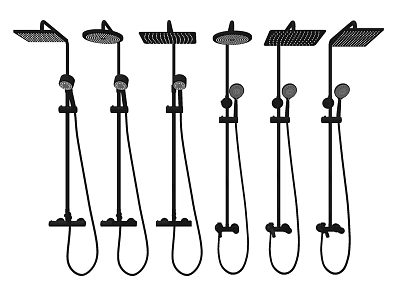 Modern shower shower faucet 3d model