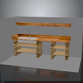 Rustic Kitchen Setup Featuring Wooden Countertop Sink Lower Shelves And Upper Shelf