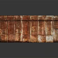 Rustic Rusted Rectangular Wooden Box With Weathered Surface On Dark Reflective Background