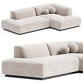 Modern corner sofa multiplayer sofa 3d model