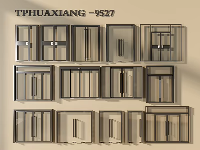 TPHUAXIANG 9527 Door And Window Frame Collection With Various Styles And Modern Designs 3d model
