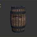 Vintage Wooden Barrel With Metal Hoops McDANIEL'S Brand Label And Year Marking