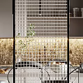 Modern partition glass screen partition 3d model