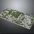 Aerial View of Green Residential Landscape With Trees and Vegetation
