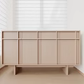 Modern Wooden Entryway Cabinet Sideboard With Simple Design And Storage Space