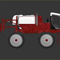 Red And White Agricultural Sprayer With Long Boom For Farm Crop Spraying
