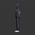 Dark Blue Hoodie and Sweatpants Casual Outfit with White BALENCIAGA Lettering Design