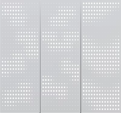Modern Gray Background Wall with White Dot Patterns and Simple Design 3d model