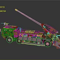 Camouflage Military Weapon Self Propelled Artillery Vehicle With Mounted Cannon And Armored Structure