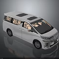 White Toyota MPV With Sunroof Spacious Interior Seats And Modern Design