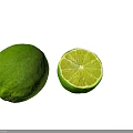 Fresh Green Limes Featuring Whole Fruits And Sliced Halves With Juicy Flesh