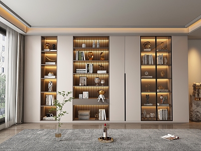 Modern bookcase 3d model