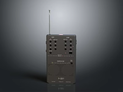 Black TASCAM Computer Interface Device Featuring Antenna Multiple Buttons And Ports 3d model