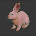 Stylish Home Furniture Decorative Accent With Pink Rabbit Figurine Design