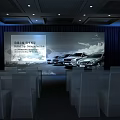 Mercedes Benz New Long Wheelbase E Class Launch Event With Stage And Seats 3d model