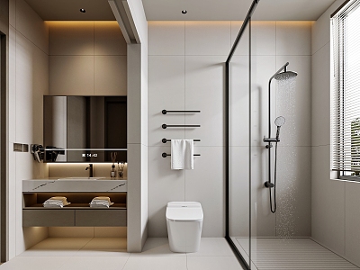 Modern style home bathroom model