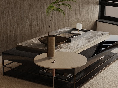 Modern coffee table model