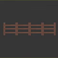 Square Area Enclosed by Red Wooden Fence With Brown Ground Surface