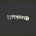 Detailed Transparent Worm Like Creature With Purple And Yellow Spots In