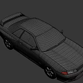 Gray Two Door Sports Car With Sleek Exterior Design And Alloy Wheels