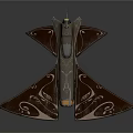 Cosmic Exploration Aerospace Craft Featuring Artistic Patterned Wings And Metallic Design