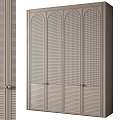 Solid wood wardrobe 3d model