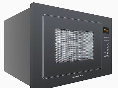 Cuisinart Black Microwave Oven With Digital Display And Control Panel For Kitchen Use 3d model