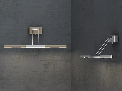 Modern Wall Lamp With Sleek Metal Design And Adjustable Arm For Interior Lighting 3d model