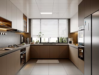 Modern Italian Kitchen Supplies Kitchenware Refrigerator Kitchen Appliances Cabinet 3d model