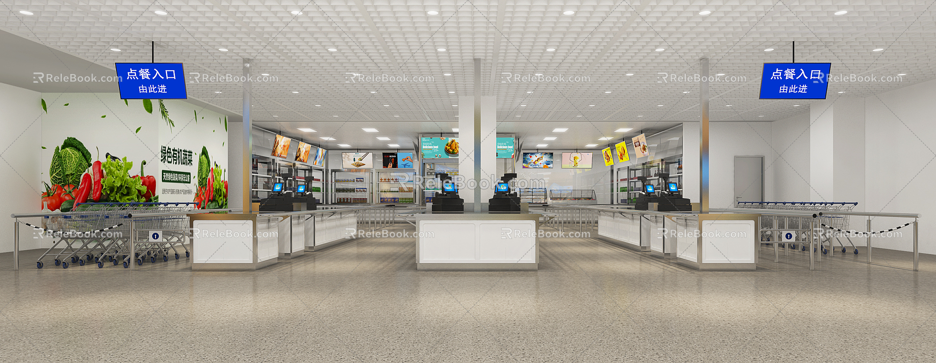 Modern Supermarket 3d model